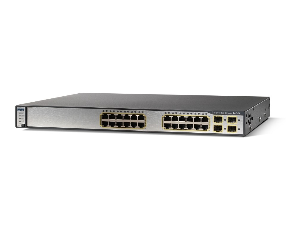 Cisco WS-C3750G-24PS-S Catalyst 3750G-24PS 24 Port POE Switch